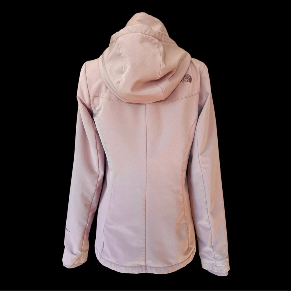 The North Face Womens Small Shelby Raschel Hoodie Jacket Metal Pink Fleece-Lined - Picture 3 of 6